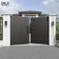 Porte d'entrée extérieure moderne de sécurité, portail principal en aluminium, portail automatique à battants pour maison, villa