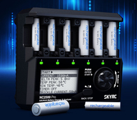 Chargeur intelligent SKYRC NC2500 Pro à 6 emplacements pour piles AA AAA NiMH NiCd avec analyseur et contrôle via application Bluetooth pour drones RC FPV