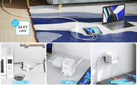Prise d'extension standard américaine de haute qualité prise USB multiprise avec 5 prises 4 ports USB commutateurs intelligents prise pour bureau