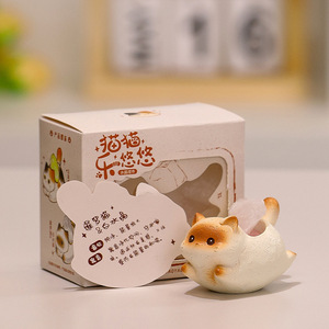 Ornement en cristal de chat mignon, chaton de dessin animé en résine, décoration de maison, décoration de bureau, collection, cadeau - Product Image 3