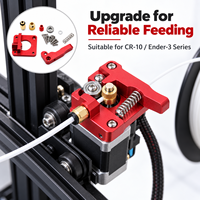 Kit d'extrudeur à engrenage unique MK8 en aluminium rouge, pièces d'imprimante 3D avec ressort de tension et bloc d'alimentation Bowden pour les séries Ender 3 CR10