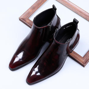 Zapatos de Vestir Formales de Negocios para Hombre, Estilo Británico Retro, Brocado Grabado, Punta Cuadrada, Cuero, Talla Grande, Transpirables, Color Negro, para Boda - Product Image 2
