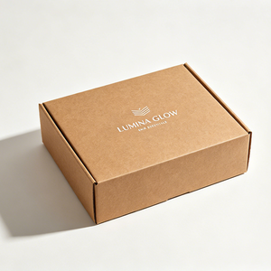 Boîtes d'expédition en carton ondulé kraft auto-scellantes personnalisées pour l'emballage de cosmétiques, de produits de beauté et de soins de la peau, fabricant vietnamien direct, faible tarif - Product Image 1