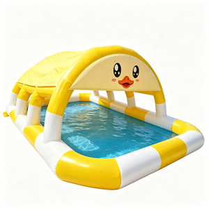 Piscina Inflable Personalizada de Fábrica con Techo, la Piscina Inflable Más Grande con Servicio de Alquiler para Centros de Entretenimiento Comerciales al Aire Libre - Product Image 3