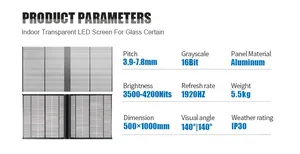Pushunled quảng cáo di động màn hình đầy đủ màu sắc máy chiếu ngoài trời trong suốt nhỏ pixel RGB p3.91 LED hiển thị di động - Product Image 3