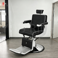 Nouveau fauteuil de barbier inclinable robuste avec rotation à 360 degrés et repose-pieds réglable pour les stylistes de salon et les salons de coiffure