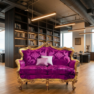 Ensemble de canapés en teck artisanal, finition décorative argentée et dorée, bois massif de luxe avec rembourrage en éponge, meubles de salon - Product Image 4