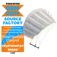Parawing 4.5M Nylon Écologique pour Hommes, polyvalent pour SUP, Kitesurf, Surf, Skateboard, Enseignement, Kite, Wind Foil, Parapente, Downwind