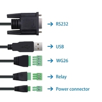 Lecteur-graveur de balises RFID UHF fixe à courte portée (2 m) ou longue portée (10 m) pas cher, module R2000, RS232/485/TCP/IP, étanche pour extérieur