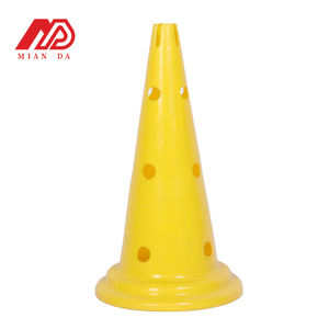 Vente en gros d'usine, cônes d'entraînement d'agilité de 50 cm, matériau PE, utilisés en combinaison avec un poteau pour les exercices de football - Product Image 4