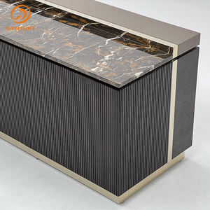 Muebles para el hogar personalizados, juego de sala de estar, muebles de <span class=keywords><strong>TV</strong></span> de diseño de lujo, muebles de mármol, soporte de <span class=keywords><strong>TV</strong></span> moderno y mesa con cajón - Product Image 6