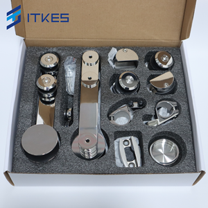 Perlengkapan Pintu Kamar Mandi Geser Tersembunyi dari Kaca dengan Sistem Pivot, Aksesoris SS304 - Product Image 5