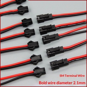 Câble de connexion mâle-femelle SM2P, <span class=keywords><strong>fil</strong></span> terminal LED, alimentation électrique, connexion pour éclairage de plafond et projecteur, diamètre extérieur 2,2 mm, longueur - Product Image 1
