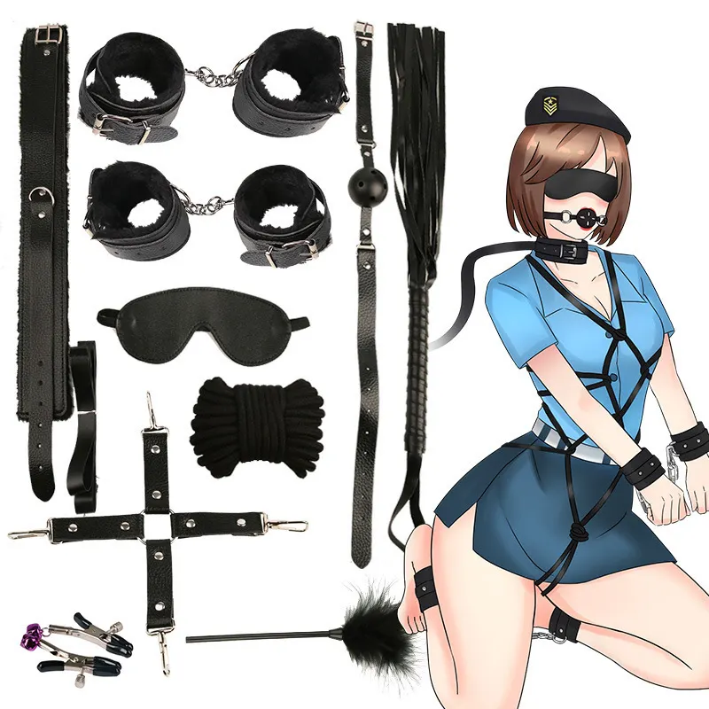 Японский бондажный костюм Roleplay для БДСМ, товары для взрослых SM, 10 шт./компл. секс-игрушка для пар, эротические игры