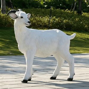 Estatua de Cabra Grande Personalizada de FRP, Escultura de Animal Realista para Granja, Resort, Zoológico, Parque Temático, Adorno de Paisaje Exterior - Product Image 5