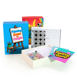 Carte de jeu de société imprimée personnalisée ami Question Conversations Couple dessin <span class=keywords><strong>peinture</strong></span> pour Date Night - Product Image 2