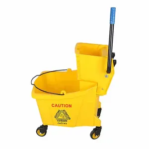 <span class=keywords><strong>2025</strong></span> hot-bán lau và xô đặt lau vắt xô Xe đẩy Vàng cơ bản bên Báo Chí hình chữ nhật với bánh xe - Product Image 2