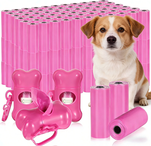 Sacs à déjections canines imperméables en PE de haute qualité pour lapins avec logo personnalisé 12/16 pièces/boîte en stock - Product Image 1
