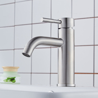 Robinet de lavabo en acier inoxydable avec poignée en zinc et cartouche céramique pour salle de bain, fourni par l'usine, échantillon disponible pour grossistes