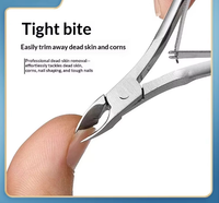 Kit de coupe-cuticules professionnel en acier inoxydable, directement de l'usine, pour l'élimination des peaux mortes et le façonnage des ongles, anti-éclats
