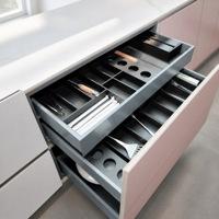 Ensemble d'armoires de cuisine suspendues modernes haut de gamme en contreplaqué, sur mesure, en bois de luxe, complet, RTA, intelligent et compact