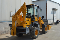 Mini Backhoe Loader 4x4, Wheel Loader Bertenaga 3,4 Ton dengan Perlengkapan Tambahan, Garansi 1 Tahun, Mesin Diesel