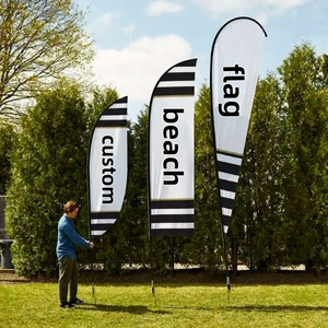 <span class=keywords><strong>Berserk</strong></span> 4,5 m gigante duradero de doble cara al aire libre playa bandera lágrima Banner playa bandera poste fibra de hielo - Product Image 6