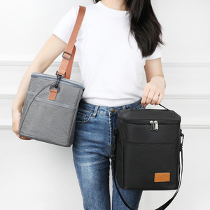 Square Insulated Lunch Bag Large Capacity Portable Crossbody For Office Workers - Product Image 4