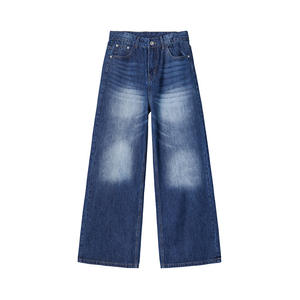 Men's Classic Washed Denim <b>Y2K</b> Heavyweight Loose Fit Straight Leg Jeans Casual <b>Trousers</b> Wholesale 2026 Spring Fashion - Product Image 3