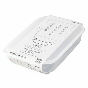 Contenitore per alimenti Inomata 550ml bianco sicuro per microonde - Product Image 1