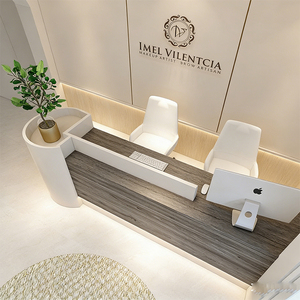 Mostrador de Recepción para Salón de Belleza, <span class=keywords><strong>Bar</strong></span>, Color Personalizado, Mostrador de Venta al por Menor, Mostrador de Recepción Grande Iluminado - Product Image 2