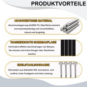 Kit de rails de montage solaire 12 cm 30-35 mm compatible avec le système de fixation latérale des modules solaires - Product Image 5