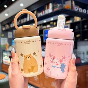 Nuevo Vaso Infantil Portátil de Acero Inoxidable 316 con Aislamiento Térmico, Diseño de Dibujos Animados, Pequeño y Lindo, para Mujeres, con 6 Horas de Aislamiento - Product Image 2