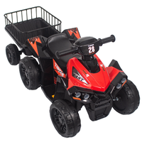 Quad 2-en-1 pour enfants avec remorque pour animaux de compagnie, jouet à batterie 6V, tout-terrain pour petits animaux
