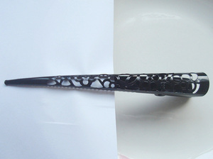 <span class=keywords><strong>Pince</strong></span> à <span class=keywords><strong>bec</strong></span> métallique en filigrane noire 13cm, épingles à cheveux pour Salon de coiffure, grande <span class=keywords><strong>pince</strong></span> à cheveux en Alligator - Product Image 5