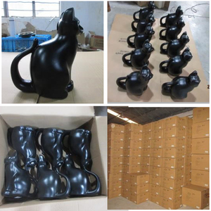 Esschert Design 3.2L Black cat pinguini HDPE plastica riciclabile giardino personalizzato piccolo annaffiatoio indoor per <span class=keywords><strong>piante</strong></span> - Product Image 5
