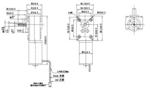 מנוע גיר DC עם מברשות ומגנט קבוע 24V 10 סל\\\"ד דגם FT-58SGM31ZY-402K עבור ארגז חול לחתולים - Product Image 2