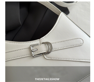 Bolso de hombro nuevo, elegante y a la moda, de diseño exclusivo con textura de alta gama para mujer, en color sólido. - Product Image 3