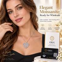 Collier de luxe en argent sterling 925 avec pendentif cœur nid d'abeille incrusté de moissanite de 1,5 mm, cadeau pour la Saint-Valentin pour femmes