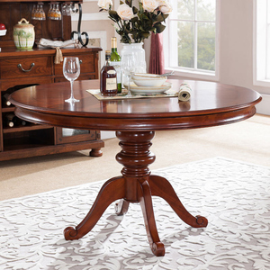 Cổ Điển Sang Trọng Bằng Gỗ Vòng Bàn Ăn Với Ghế Phòng Ăn Đặt Đồ Nội Thất Phong Cách Mỹ Bữa Ăn Tối Bàn Ăn Sáng Gmd06 - Product Image 6
