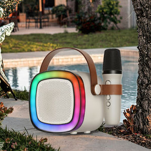 Altavoz Karaoke Inalámbrico Portátil Mini con Bluetooth y Micrófono Dual Integrado para Fiestas en Casa y al Aire Libre - Product Image 3
