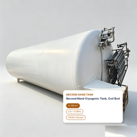 Réservoir de stockage cryogénique de CO2 d'occasion, 10m, isolé sous vide, robuste, à prix abordable pour la transformation alimentaire
