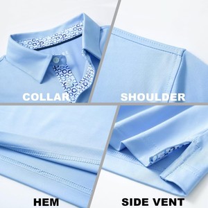 Bordado <span class=keywords><strong>de</strong></span> impresión liso <span class=keywords><strong>de</strong></span> algodón poliéster Spandex <span class=keywords><strong>de</strong></span> secado rápido transpirable deporte Golf camisa corporativa hombres uniformes trabajo Polo camisa - Product Image 5