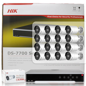 Système de sécurité HIK 16 canaux 16 PoE <span class=keywords><strong>DS</strong></span>-<span class=keywords><strong>7716NI</strong></span>-K4-16P 1.5U 4K NVR 4 MP AcuSense Caméra réseau Bullet - Product Image 5