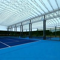 Toit électrique pour équipement de court de padel extérieur