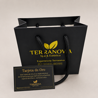 Sac cadeau en papier kraft écologique de luxe, recyclable, avec logo en feuille d'or et poignée en corde de coton pour un emballage haut de gamme