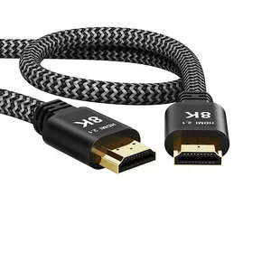 8K HDMI Cable 2.1 4K 60Hz 48Gbps High Speed Data Transfer Audio Video HDMI Cable for Roku TV Laptop