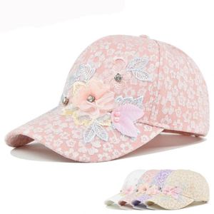 Casquettes de baseball pour femmes 2025 en gros, casquettes de baseball brillantes en dentelle pour l'extérieur - Product Image 1