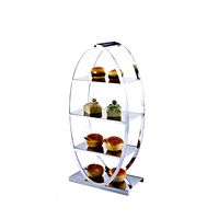 Heißer Verkauf führte Buffet Display Stand Edelstahl Höhe Luxus Gold Catering Dekorationen Dessert Food Riser für Party