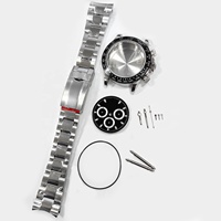 Kit d'accessoires pour montre avec boîtier de 40 mm et bracelet, pour montres automatiques pour hommes 7750, ensemble de montres-bracelets en acier massif avec verre saphir, à assembler